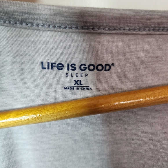 Life is Good Keep It Simple Women's XL Red Wine Gray T-shirt Top Short Sleeves - Picture 3 of 8